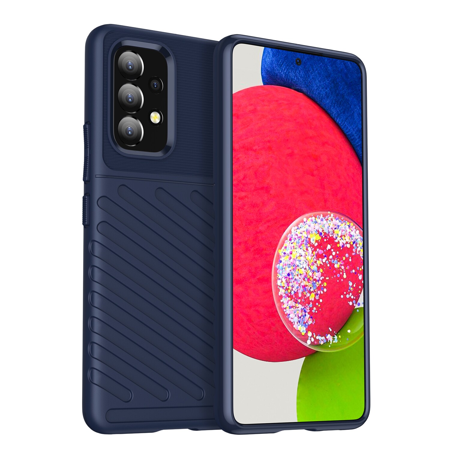 Thunder Case fleksibelt pansredeksel for Samsung Galaxy A53 5G blå