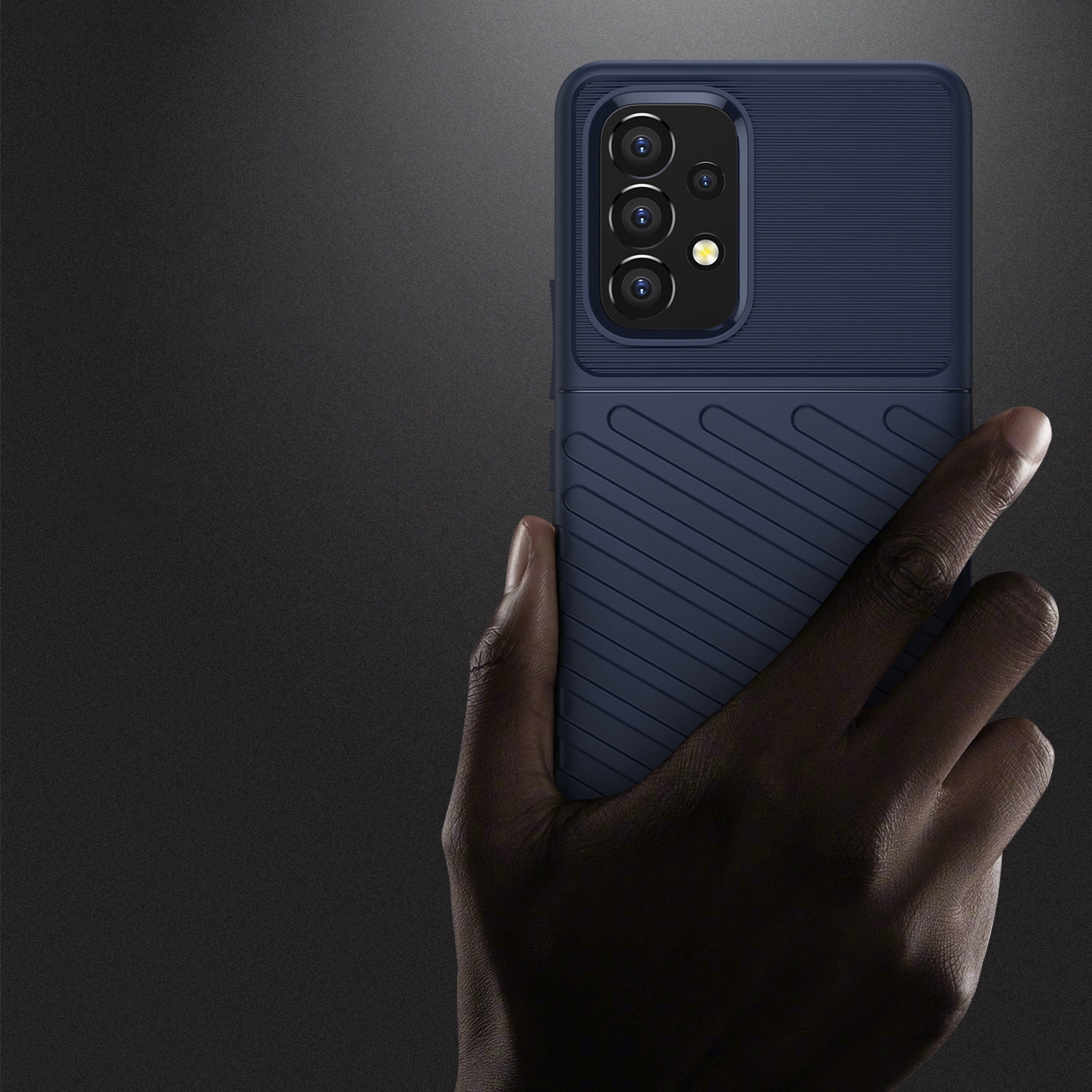 Thunder Case fleksibelt pansredeksel for Samsung Galaxy A53 5G blå