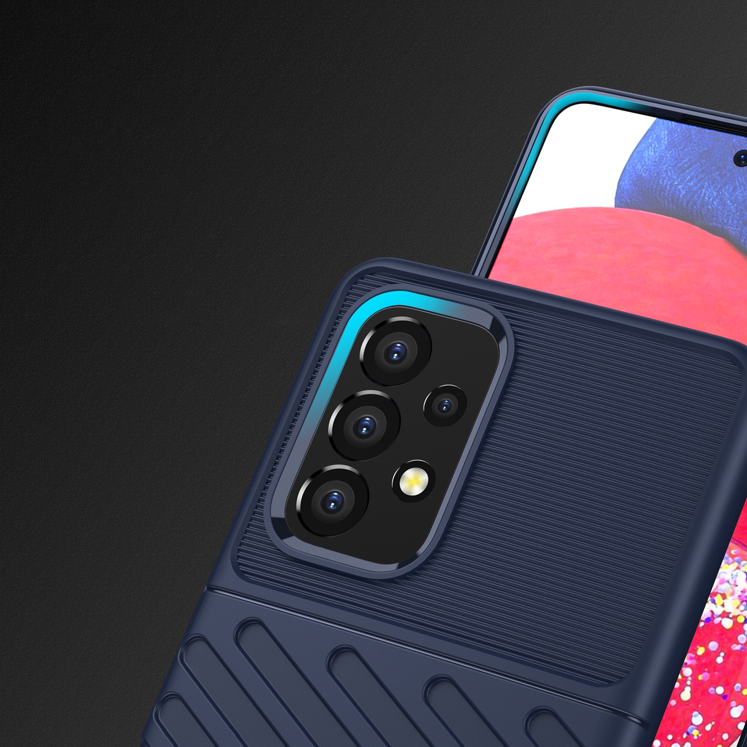 Thunder Case fleksibelt pansredeksel for Samsung Galaxy A53 5G blå