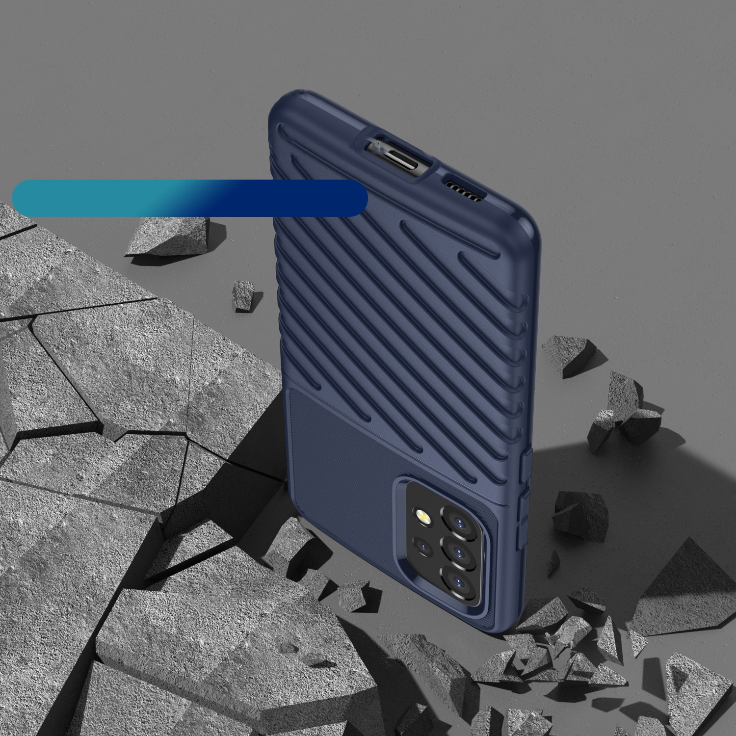 Thunder Case fleksibelt pansredeksel for Samsung Galaxy A53 5G blå