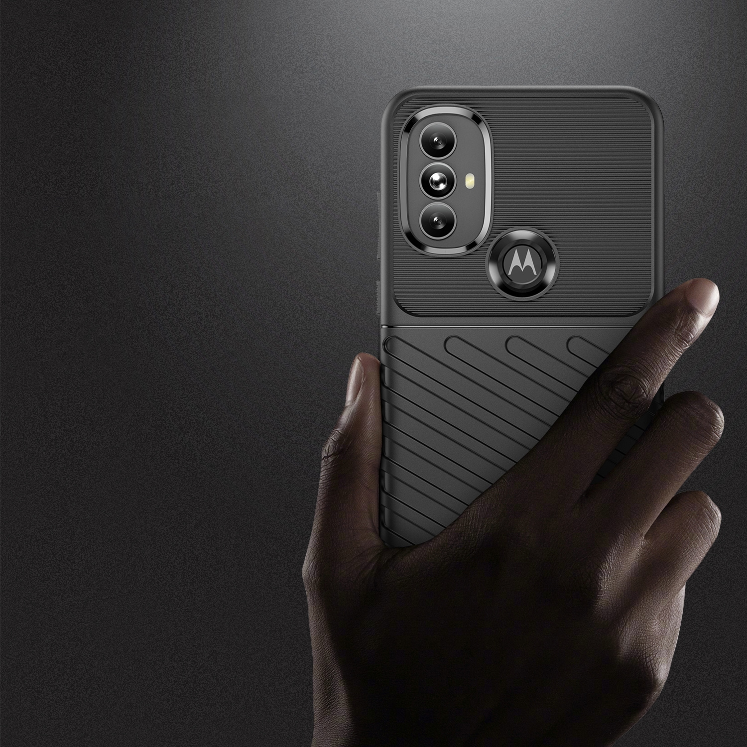 Thunder Case fleksibelt pansredeksel for Motorola Moto G Power 2022 svart