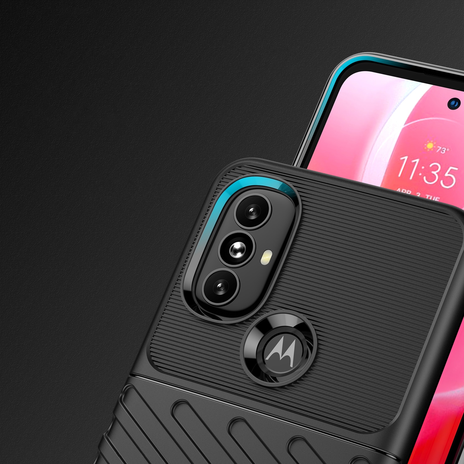 Thunder Case fleksibelt pansredeksel for Motorola Moto G Power 2022 svart