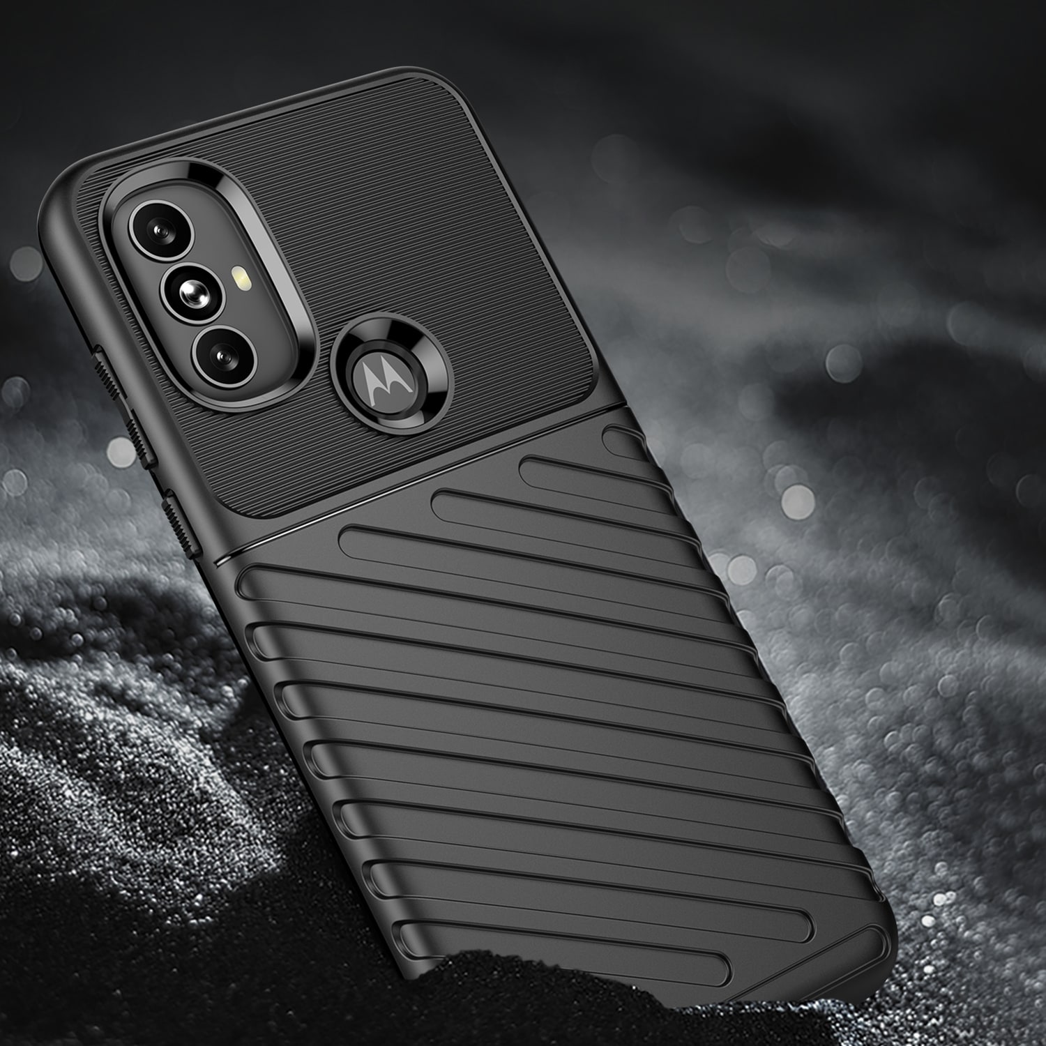 Thunder Case fleksibelt pansredeksel for Motorola Moto G Power 2022 svart
