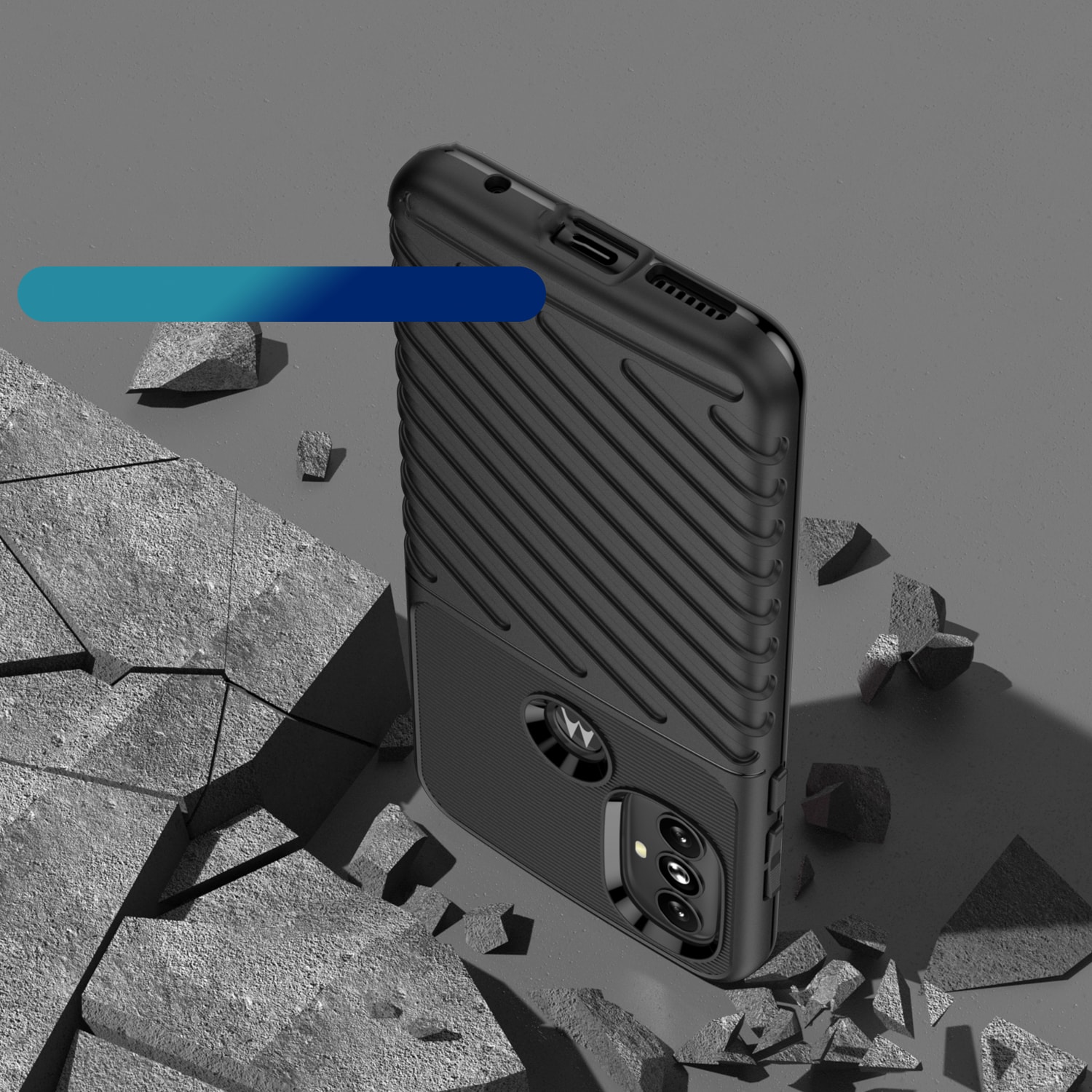 Thunder Case fleksibelt pansredeksel for Motorola Moto G Power 2022 svart