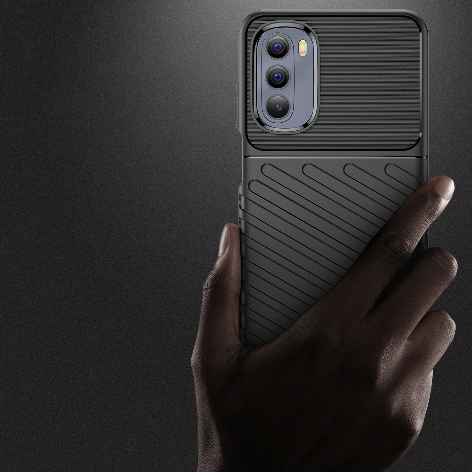 Thunder Case fleksibelt pansredeksel for Motorola Moto G Stylus 2022 svart