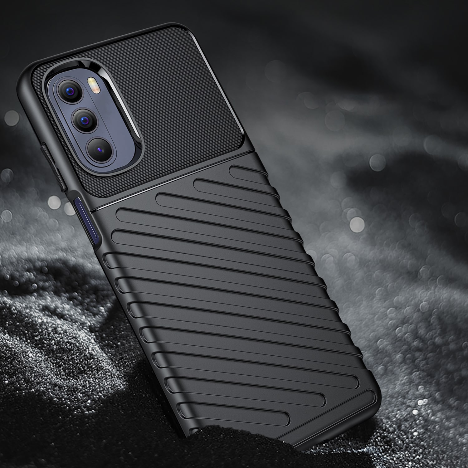 Thunder Case fleksibelt pansredeksel for Motorola Moto G Stylus 2022 svart
