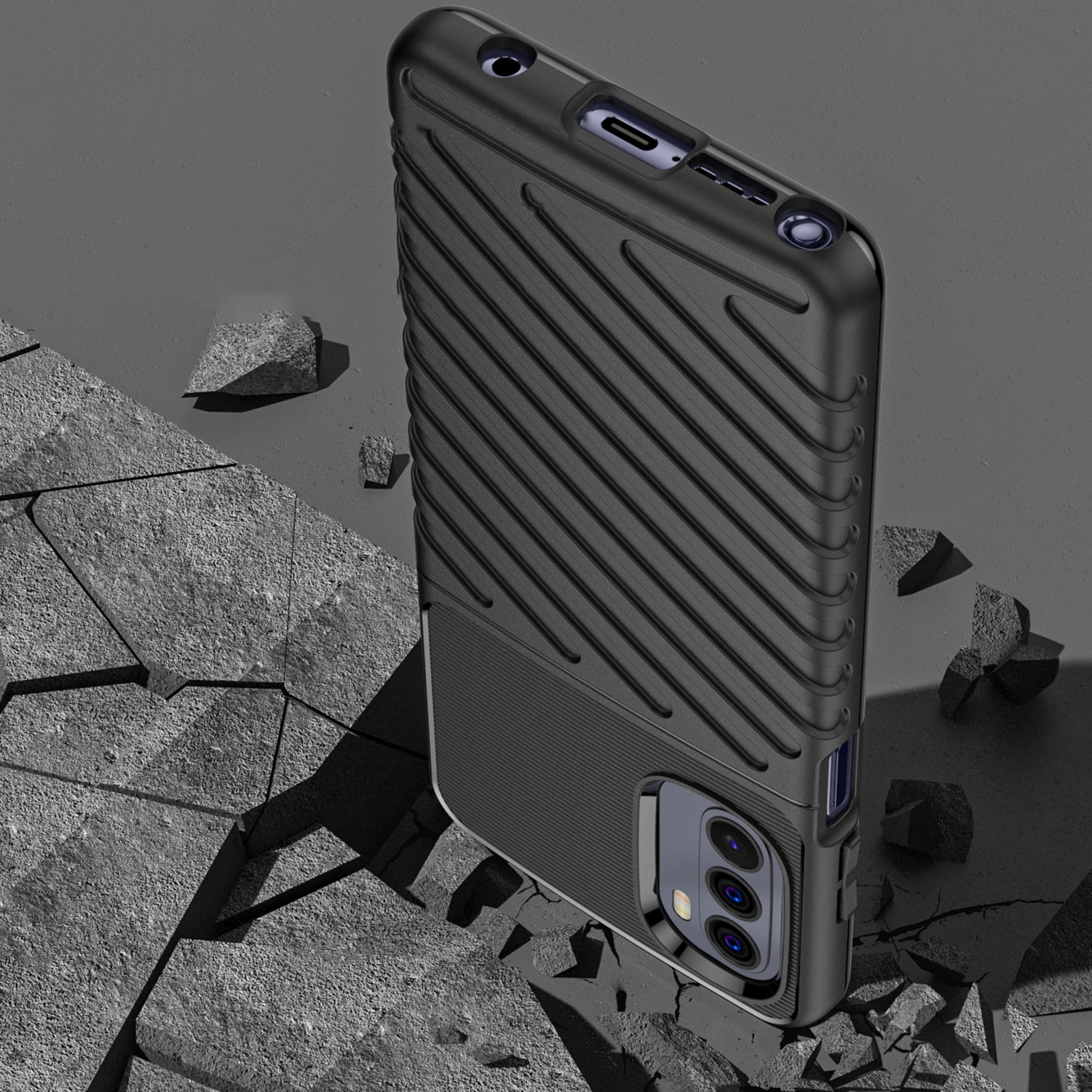 Thunder Case fleksibelt pansredeksel for Motorola Moto G Stylus 2022 svart