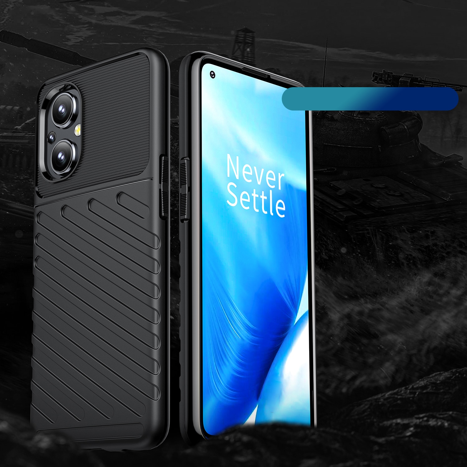 Thunder Case fleksibelt pansredeksel for OnePlus Nord N20 5G svart