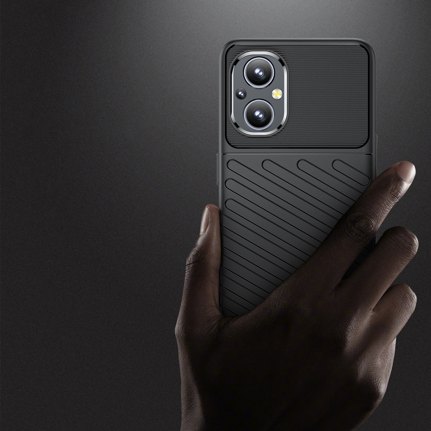 Thunder Case fleksibelt pansredeksel for OnePlus Nord N20 5G svart