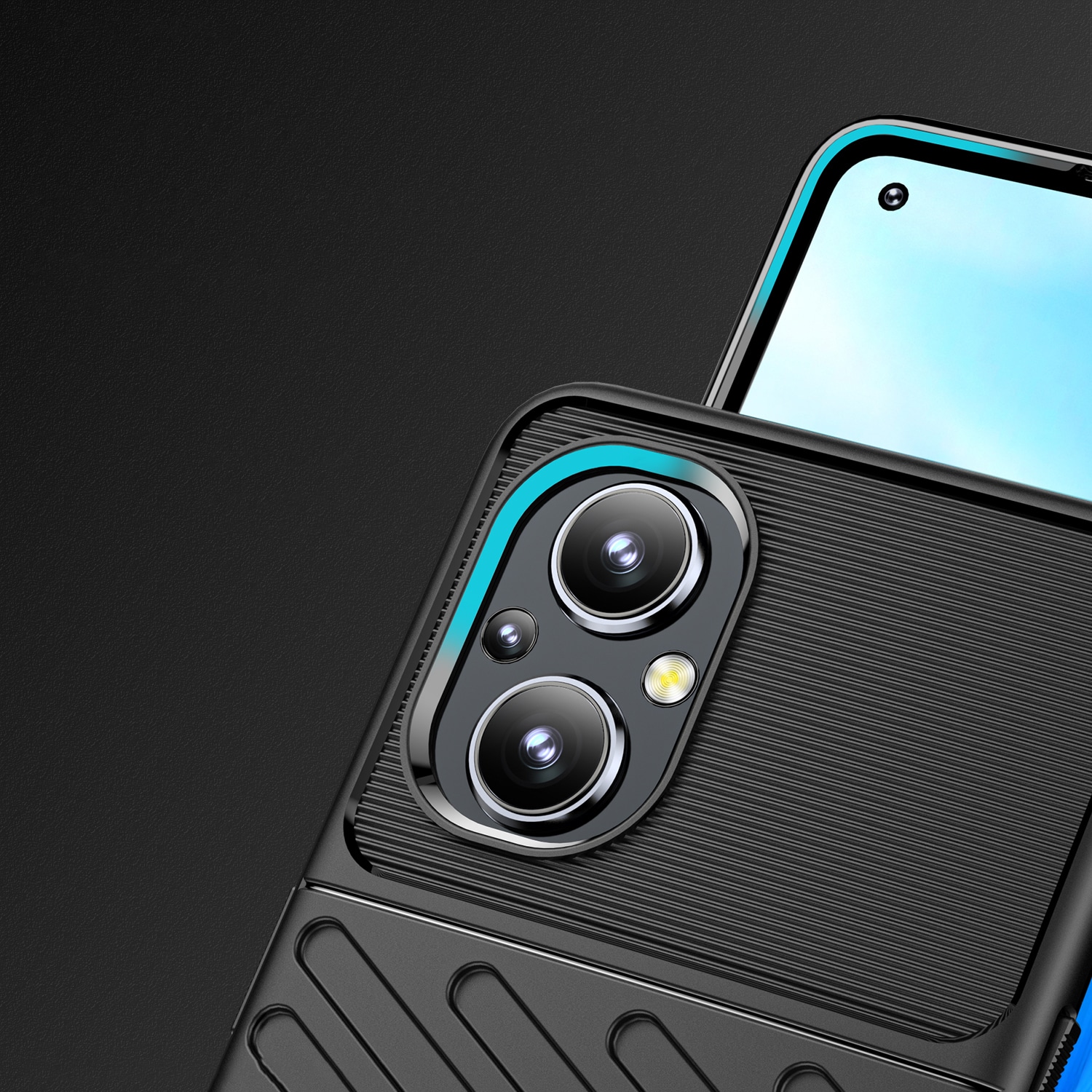 Thunder Case fleksibelt pansredeksel for OnePlus Nord N20 5G svart