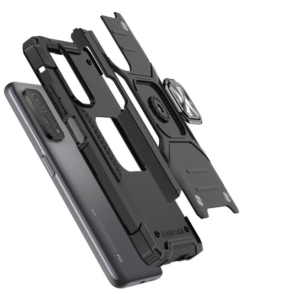Wozinsky Ring Armor tøft hybriddeksel + magnetisk holder for Samsung Galaxy A03s blå