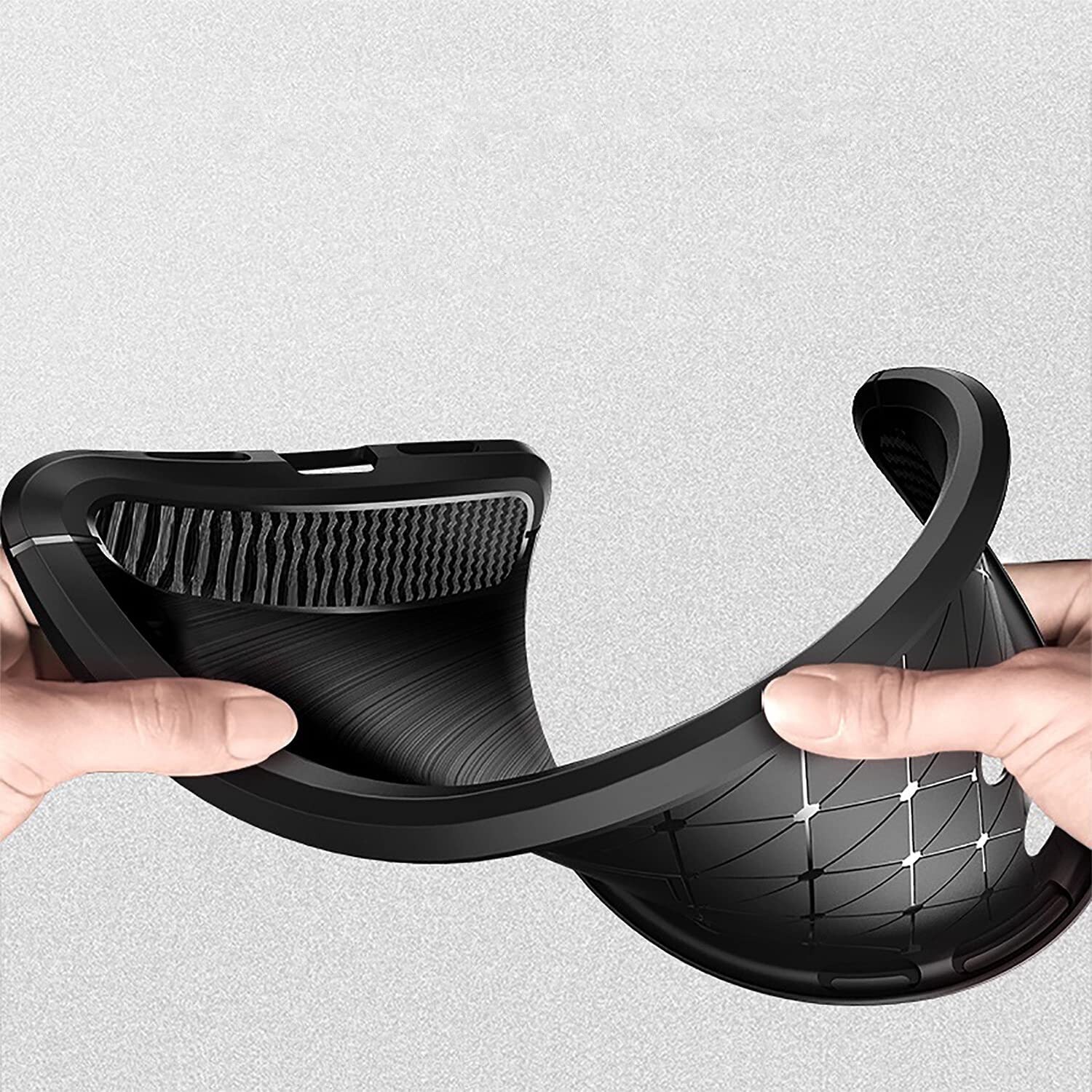 Carbon Case Fleksibelt deksel for OnePlus Nord N200 5G svart