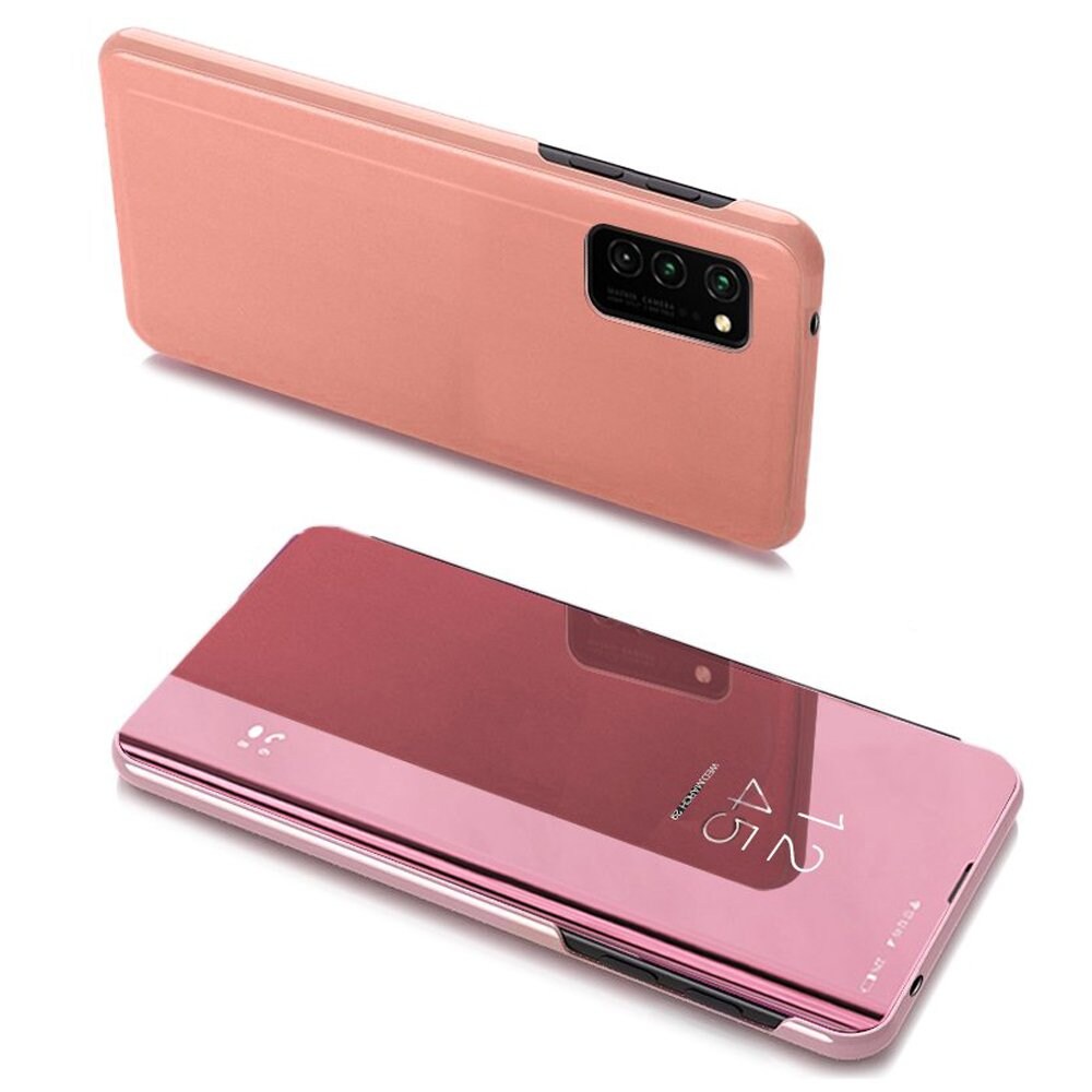 Clear View-etui for Samsung Galaxy A03s (166.5) rosa