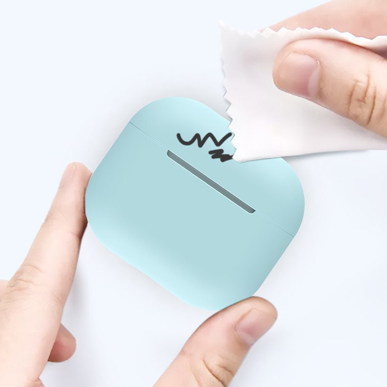 Etui for AirPods 2 / AirPods 1 mykt silikondeksel for hodetelefoner hvitt (etui C)