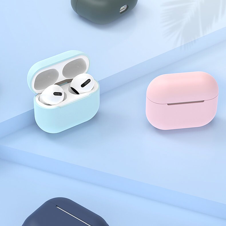 Etui for AirPods 2 / AirPods 1 mykt silikondeksel for hodetelefoner hvitt (etui C)
