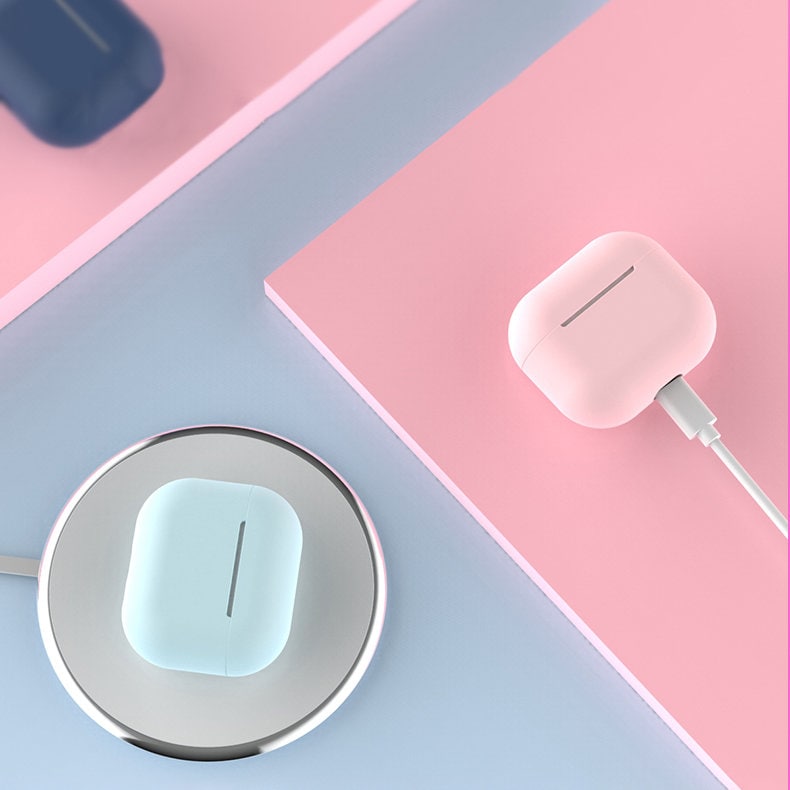 Etui for AirPods 2 / AirPods 1 mykt silikondeksel for hodetelefoner hvitt (etui C)