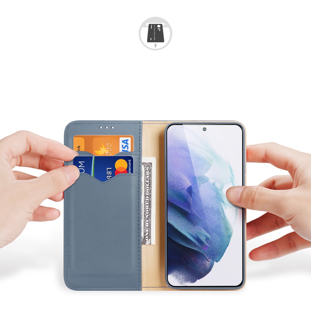Dux Ducis Hivo Leather Flip Cover Wallet for Cards & Documents Samsung Galaxy S22+ Blue