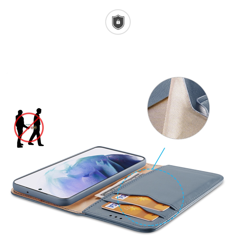 Dux Ducis Hivo Leather Flip Cover Wallet for Cards & Documents Samsung Galaxy S22+ Blue