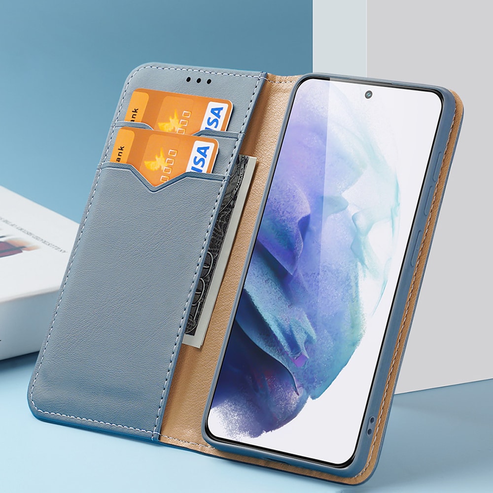 Dux Ducis Hivo Leather Flip Cover Wallet for Cards & Documents Samsung Galaxy S22+ Blue