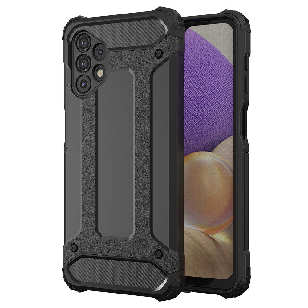 Hybrid Armor Case Tough Rugged Cover for Samsung Galaxy A73 svart