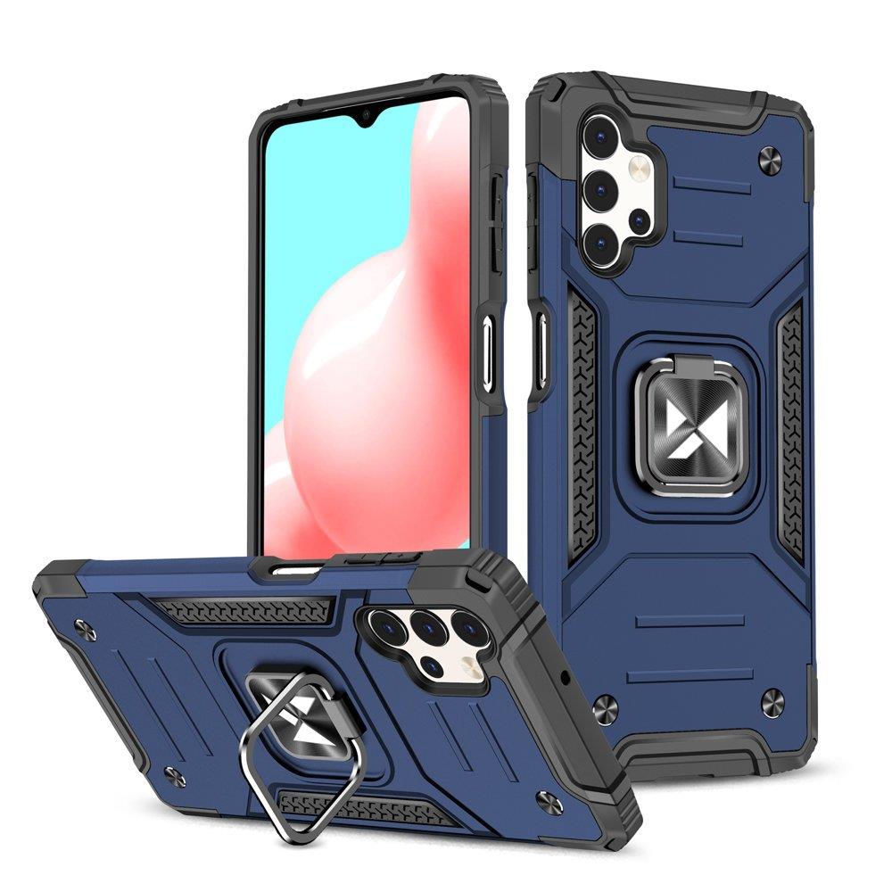 Wozinsky Ring Armor tøft hybriddeksel + magnetisk holder for Samsung Galaxy A73 blå