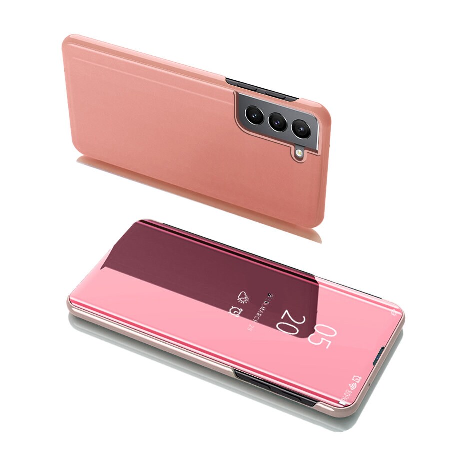 Clear View Case Flip Cover for Samsung Galaxy S22 + (S22 Plus) rosa