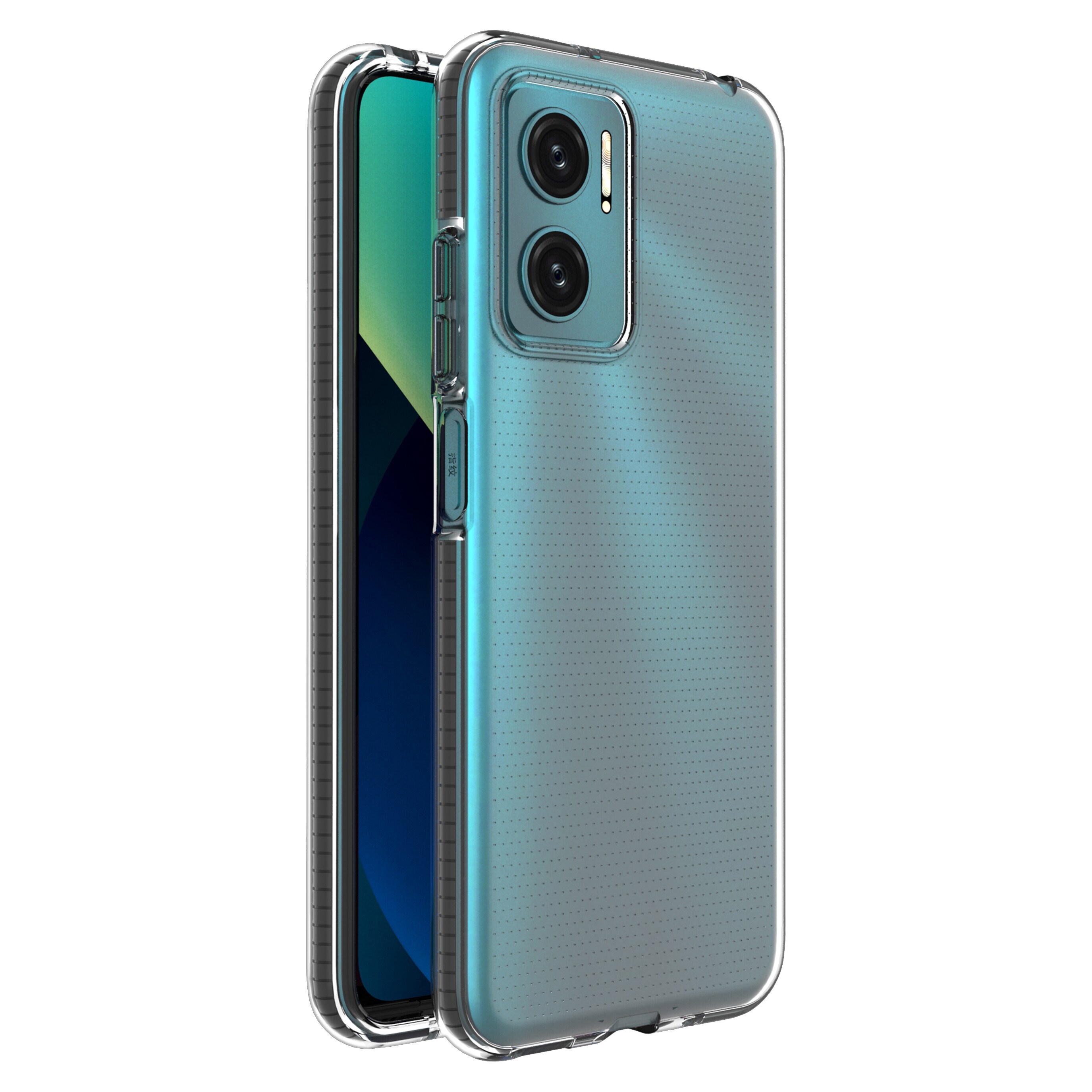 Vårdeksel gel TPU-deksel med farget ramme for Xiaomi Redmi 10 svart