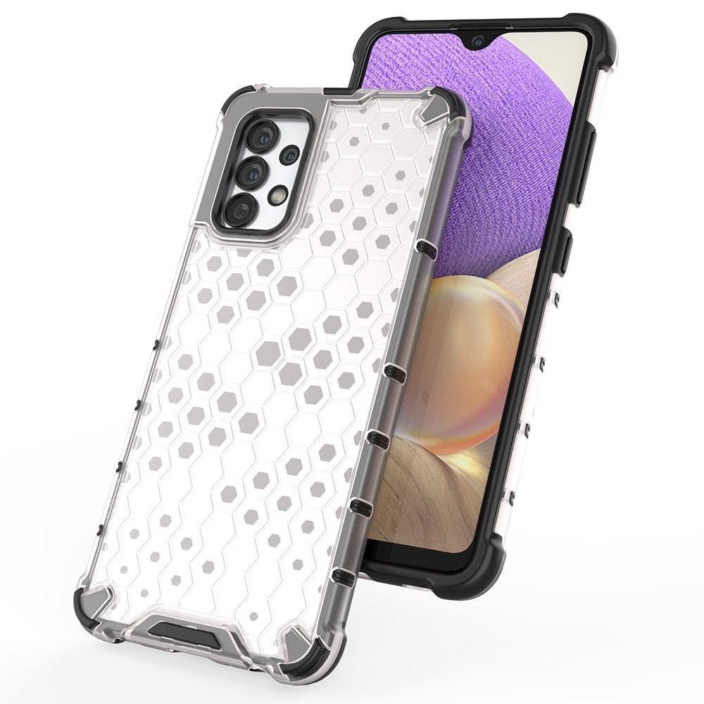 Honeycomb-etui pansret deksel med gelramme for Samsung Galaxy A03s (166.5) svart