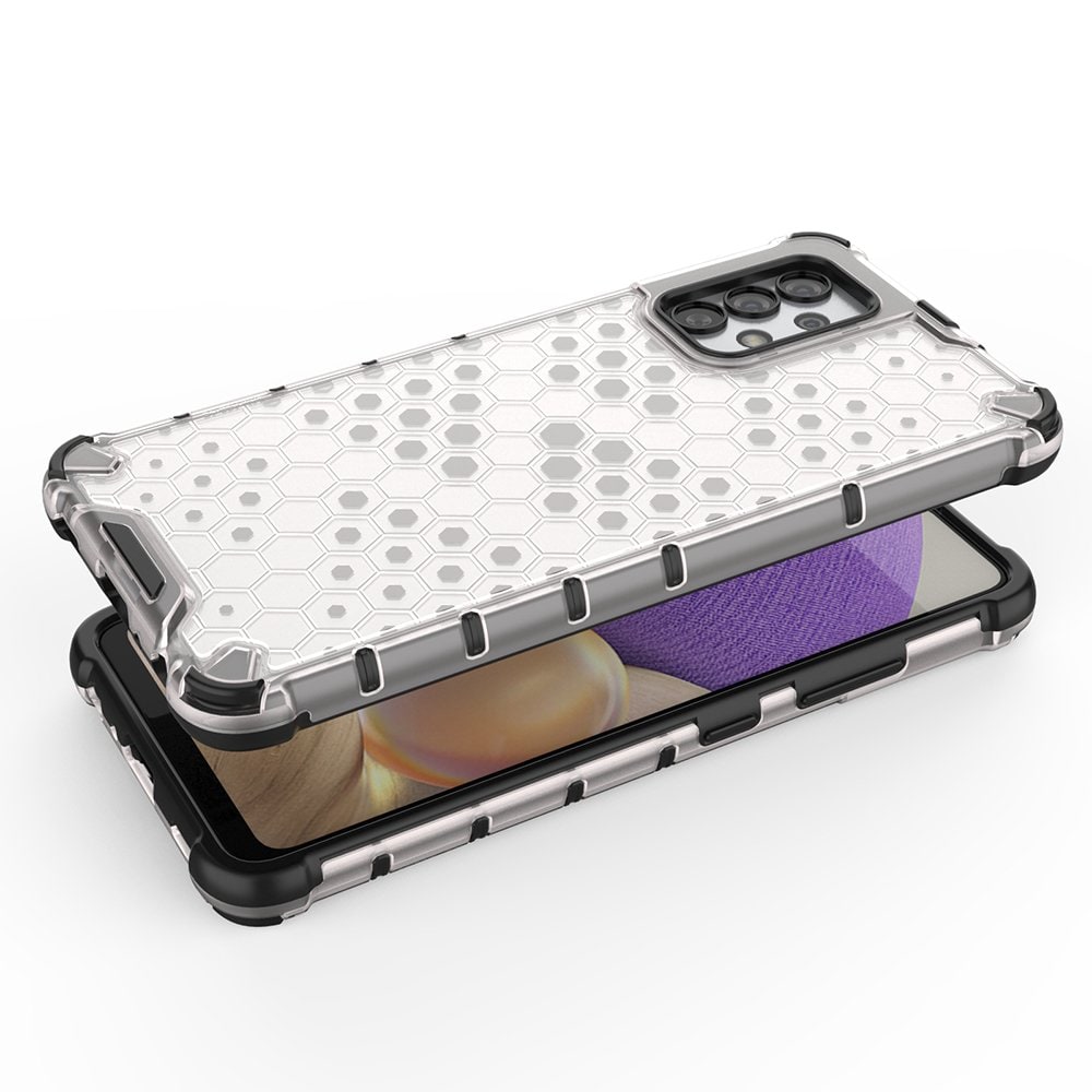 Honeycomb-etui pansret deksel med gelramme for Samsung Galaxy A03s (166.5) svart