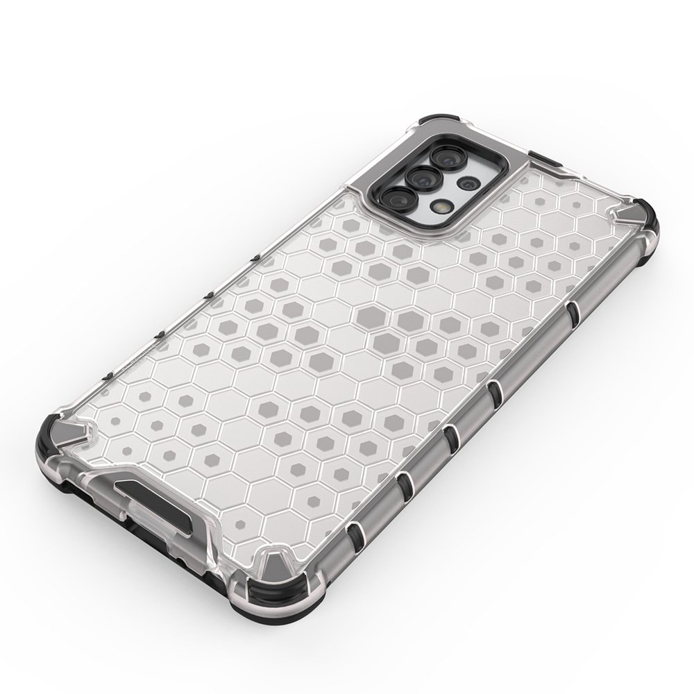 Honeycomb-etui pansret deksel med gelramme for Samsung Galaxy A03s (166.5) svart