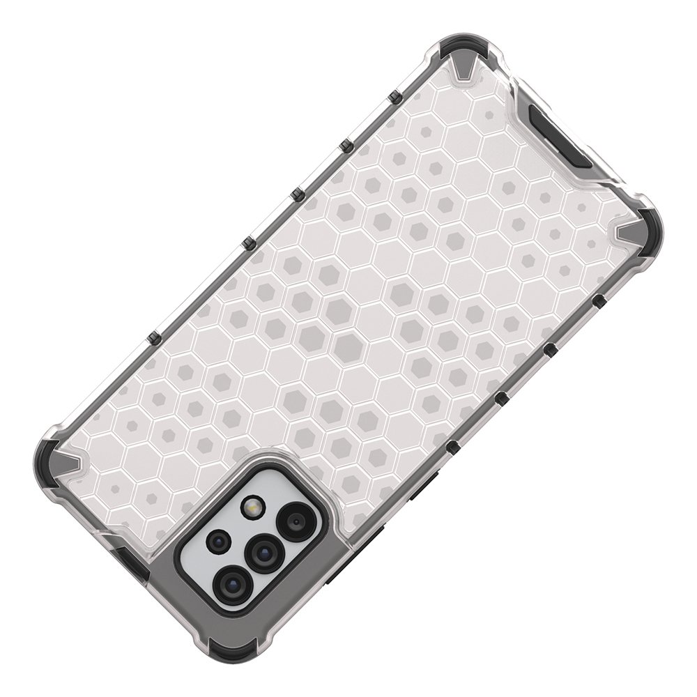Honeycomb-etui pansret deksel med gelramme for Samsung Galaxy A03s (166.5) blå
