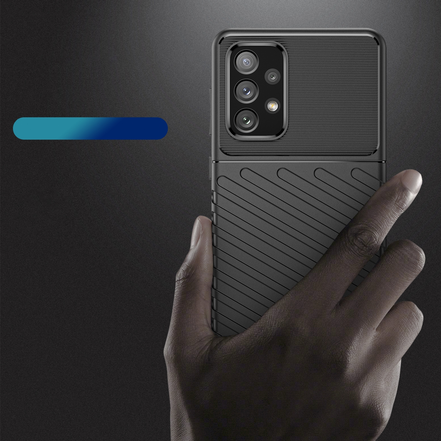 Thunder Case fleksibelt pansredeksel for Samsung Galaxy A73 svart