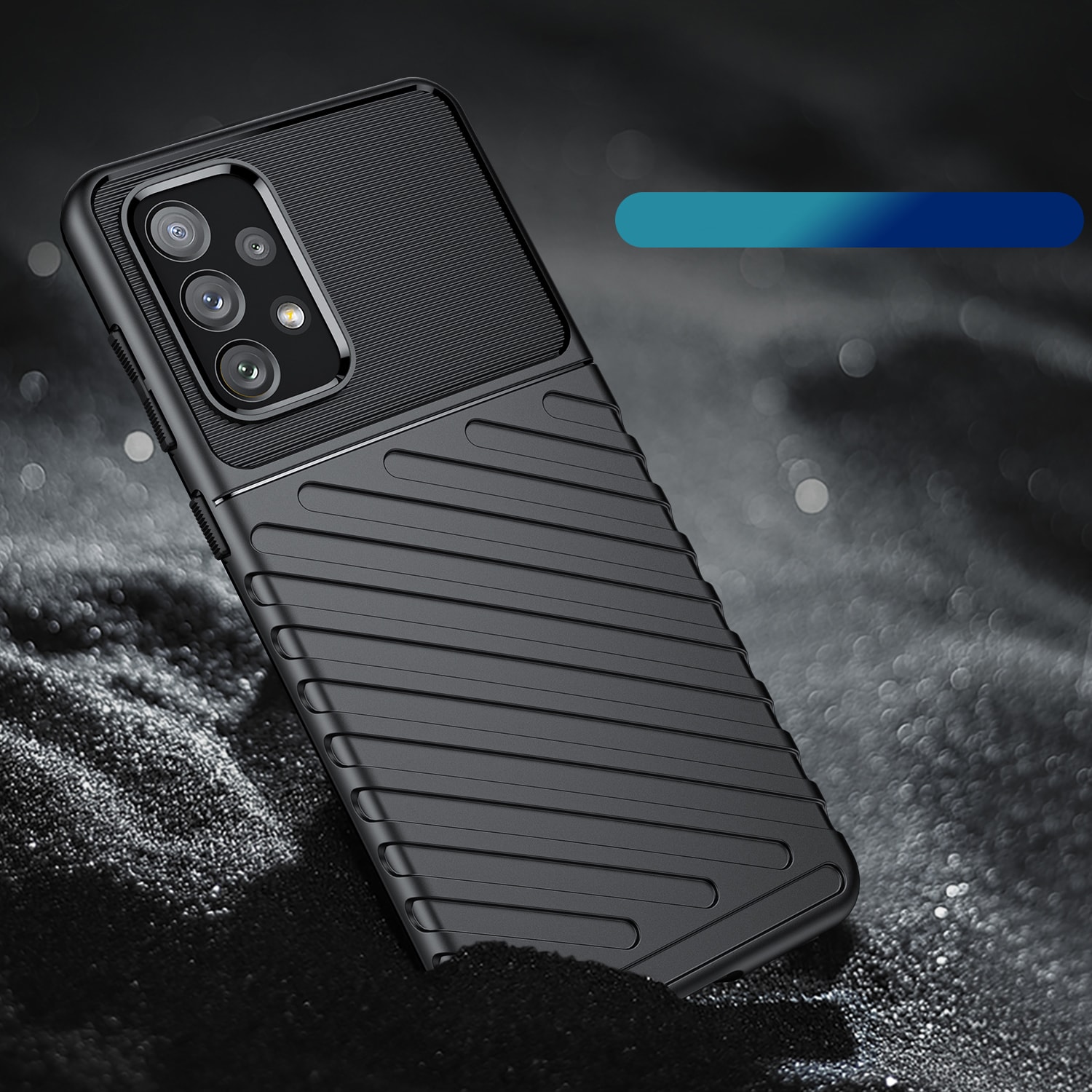 Thunder Case fleksibelt pansredeksel for Samsung Galaxy A73 svart