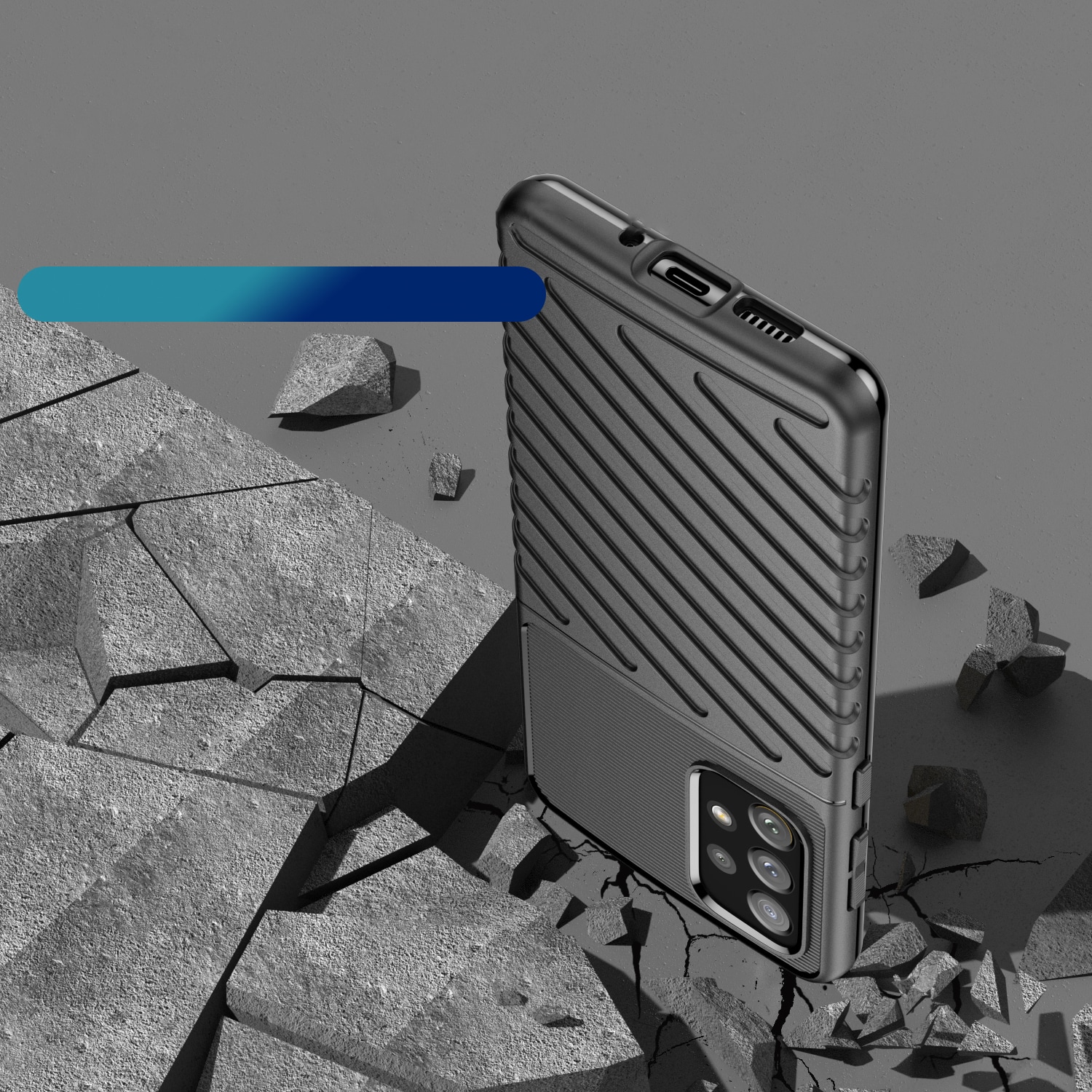 Thunder Case fleksibelt pansredeksel for Samsung Galaxy A73 svart