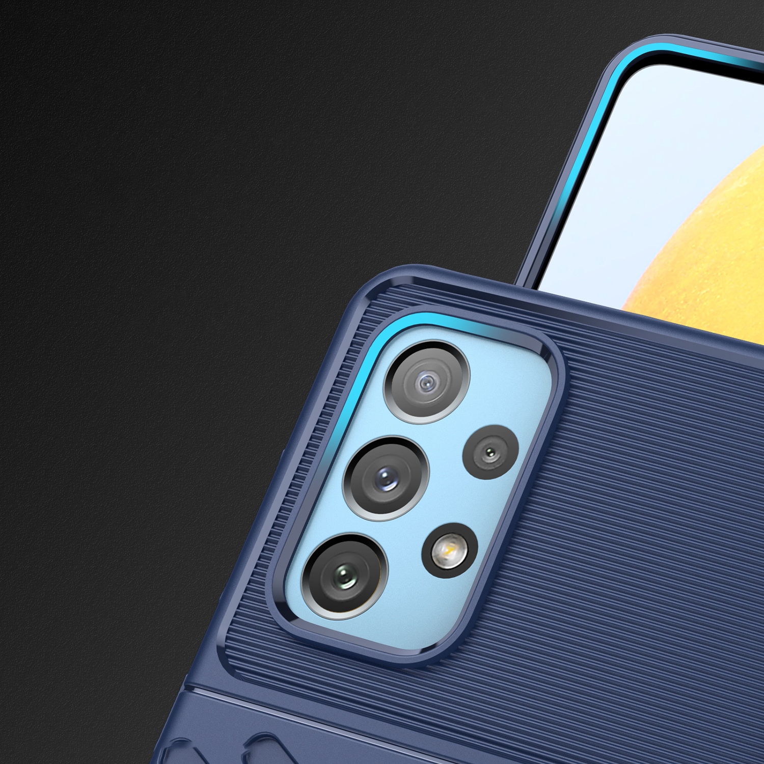 Thunder Case fleksibelt pansredeksel for Samsung Galaxy A73 blå