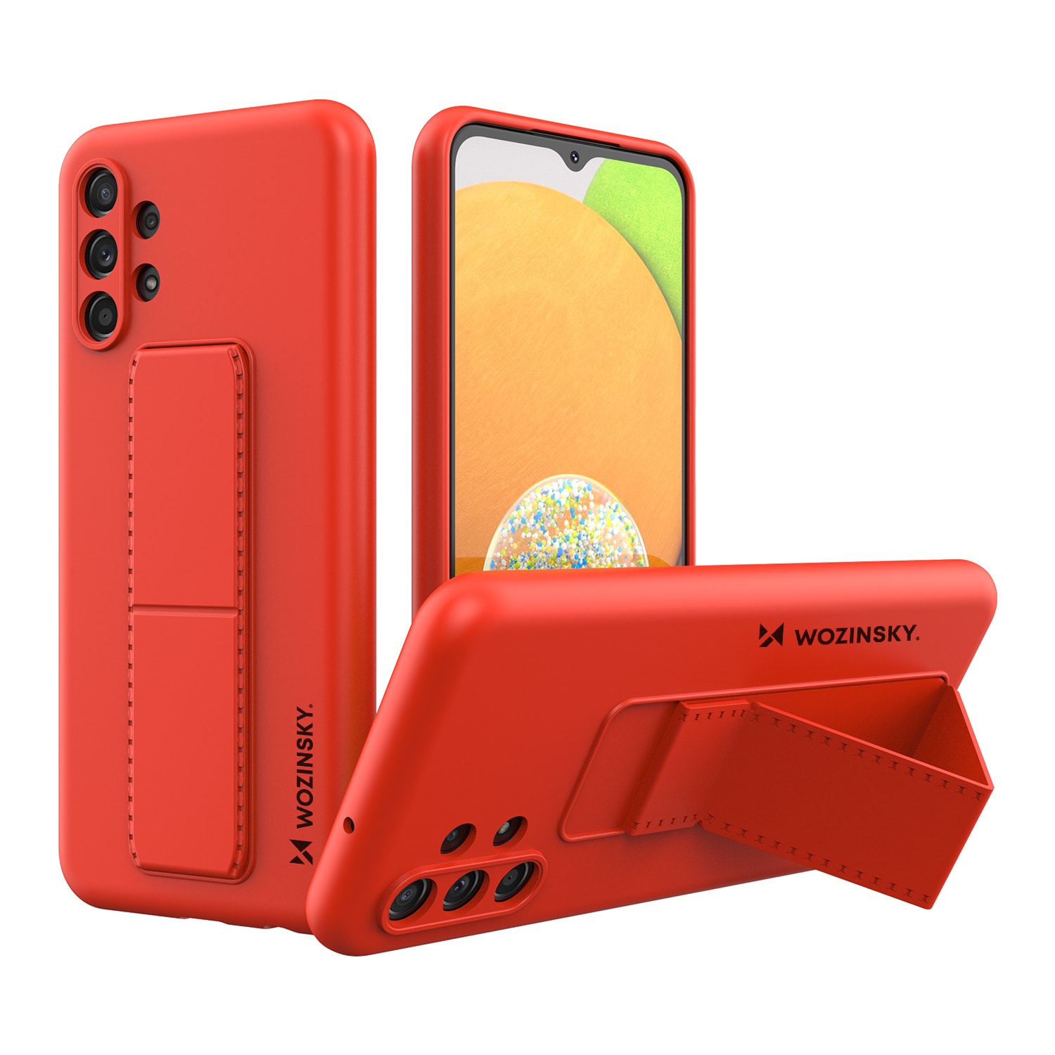 Wozinsky Kickstand Case silikon etui med stativ Samsung Galaxy A13 5G rød