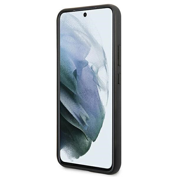 AMG Carbon Stripe&Embossed-deksel for Samsung Galaxy S22+ - Svart