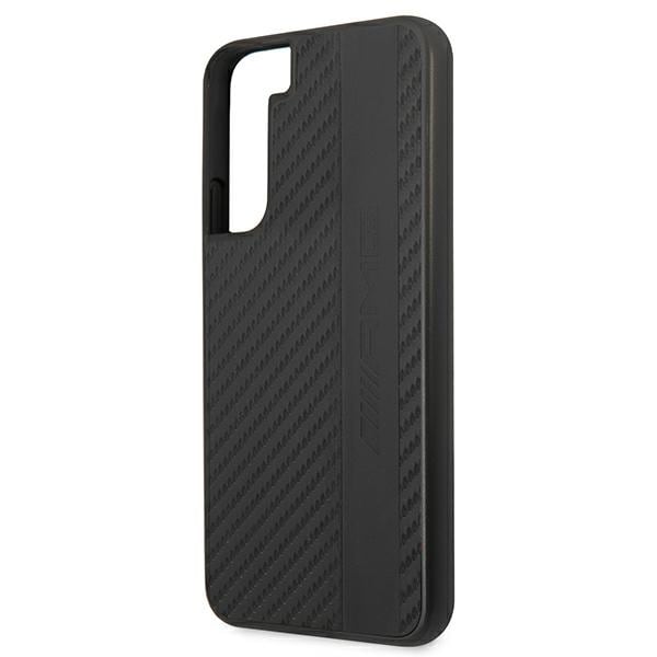 AMG Carbon Stripe&Embossed-deksel for Samsung Galaxy S22+ - Svart