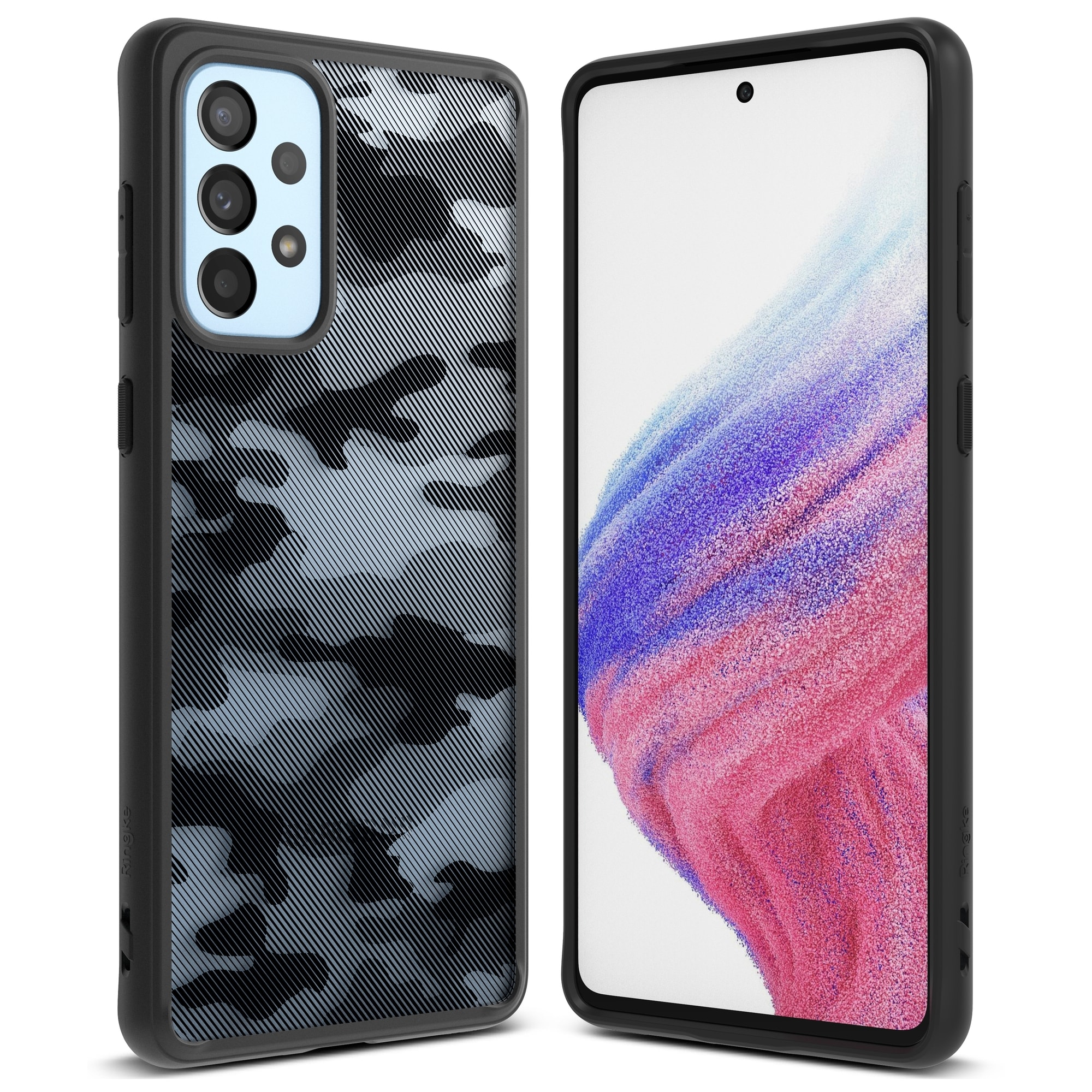 Ringke Fusion Matte tpu-etui med ramme for Samsung Galaxy A73 svart