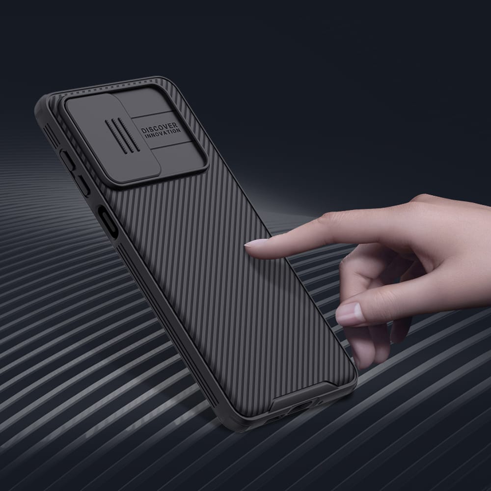 Nillkin CamShield Pro-etui Pansret deksel Kamerabeskytter for Samsung Galaxy A73 Blå