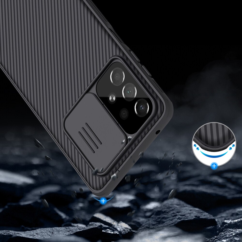 Nillkin CamShield Pro-etui Pansret deksel Kamerabeskytter for Samsung Galaxy A73 Blå