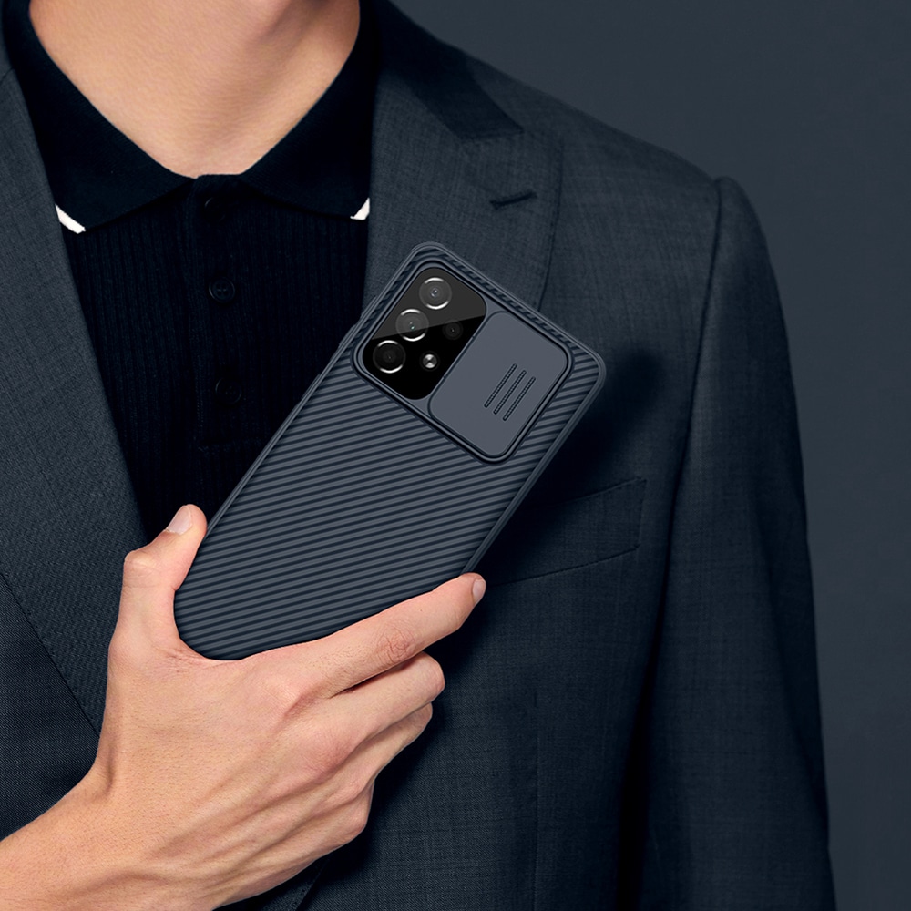 Nillkin CamShield Pro-etui Pansret deksel Kamerabeskytter for Samsung Galaxy A73 Blå