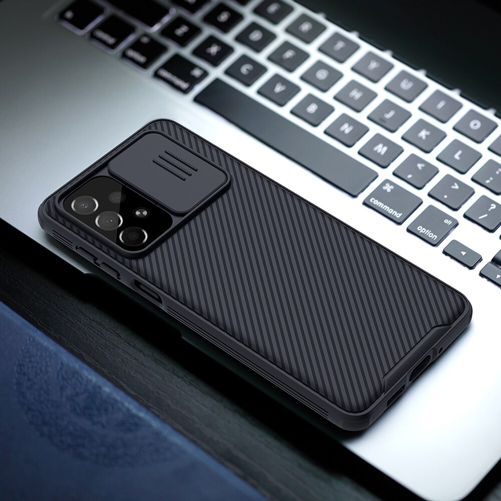 Nillkin CamShield Pro-etui Pansret deksel Kamerabeskytter for Samsung Galaxy A73 Blå