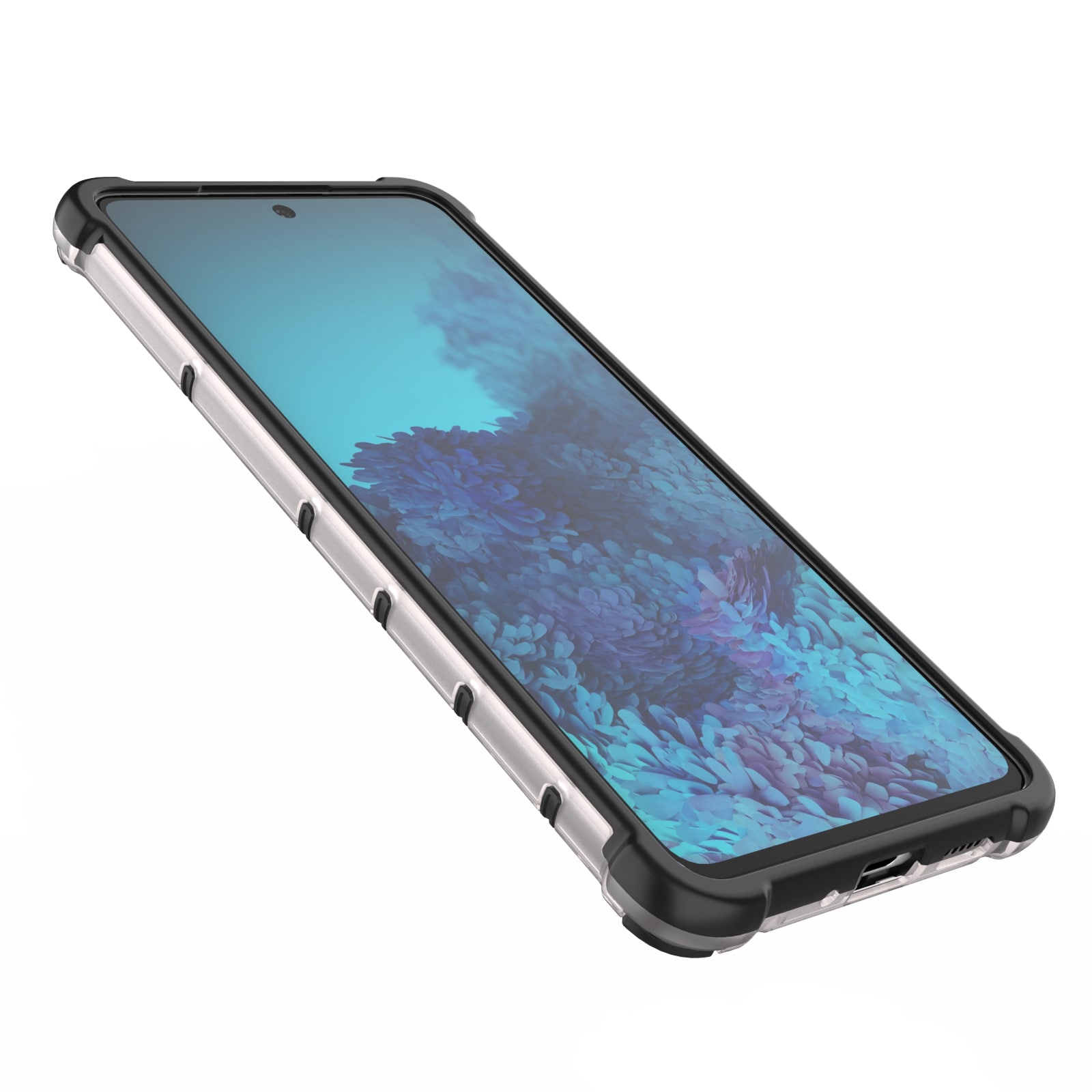 Honeycomb-etui pansrede deksel med en gelramme for Samsung Galaxy A73 svart