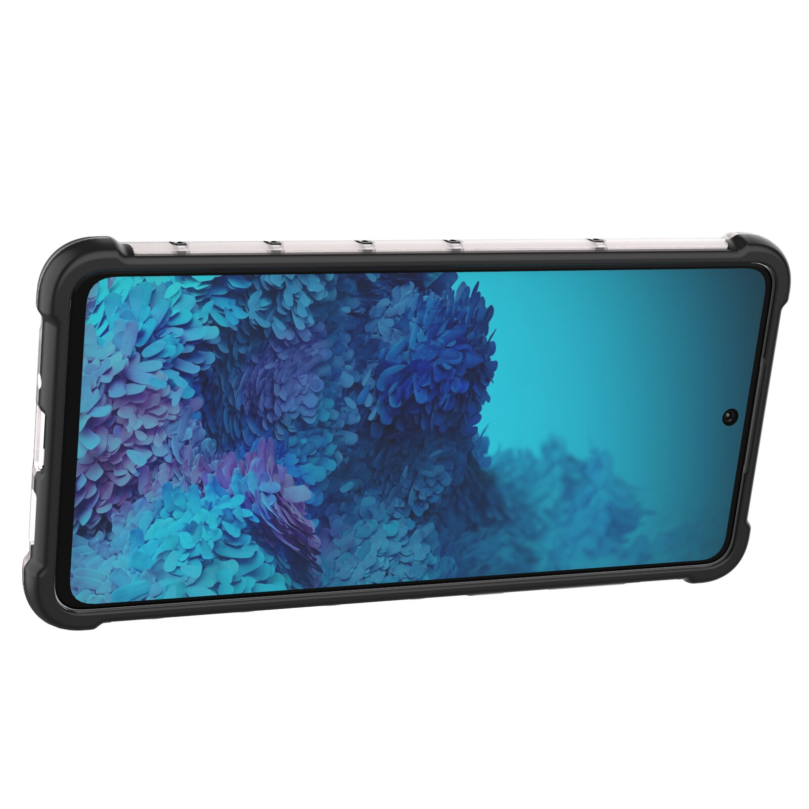 Honeycomb-etui pansrede deksel med en gelramme for Samsung Galaxy A73 blå
