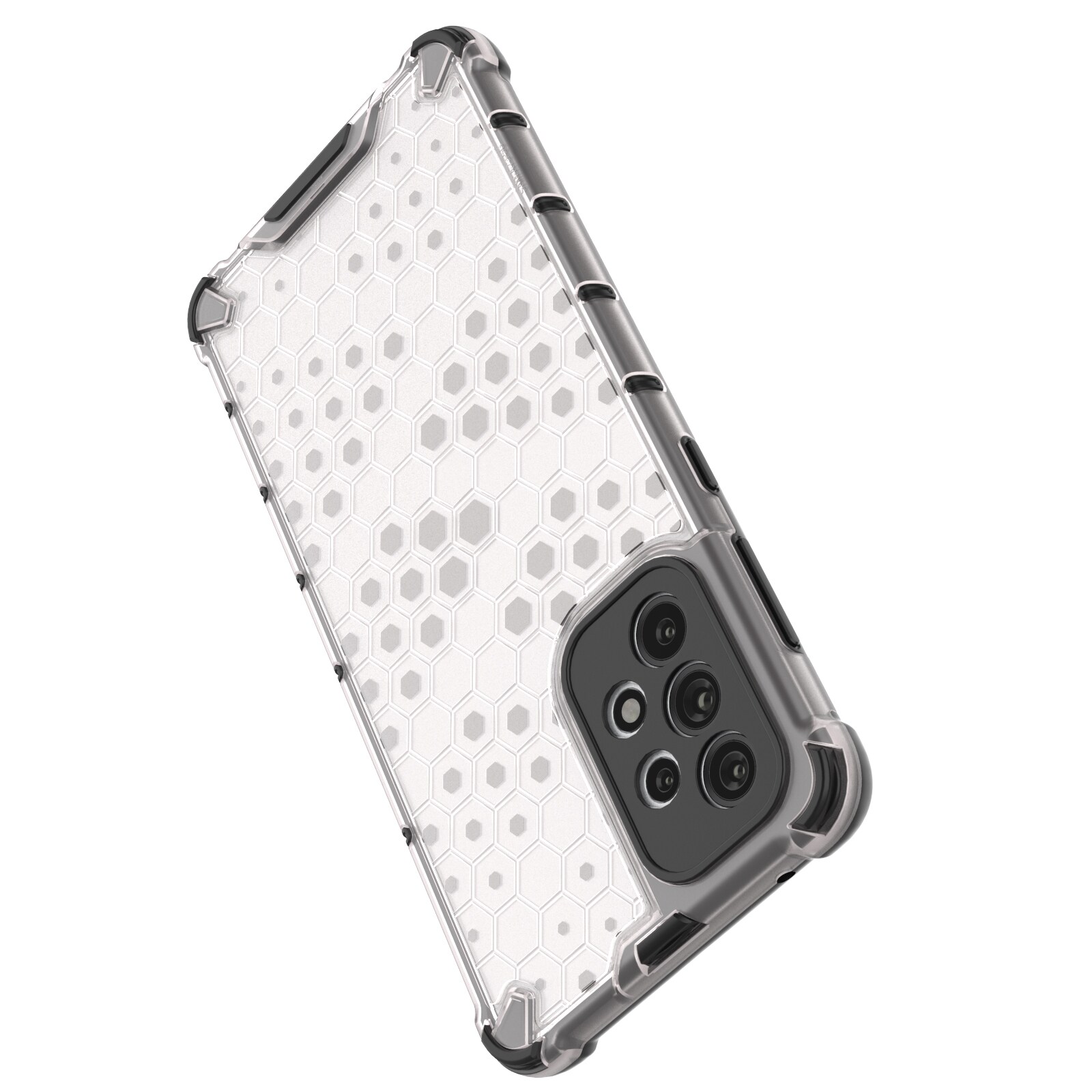 Honeycomb-etui pansrede deksel med en gelramme for Samsung Galaxy A73 blå