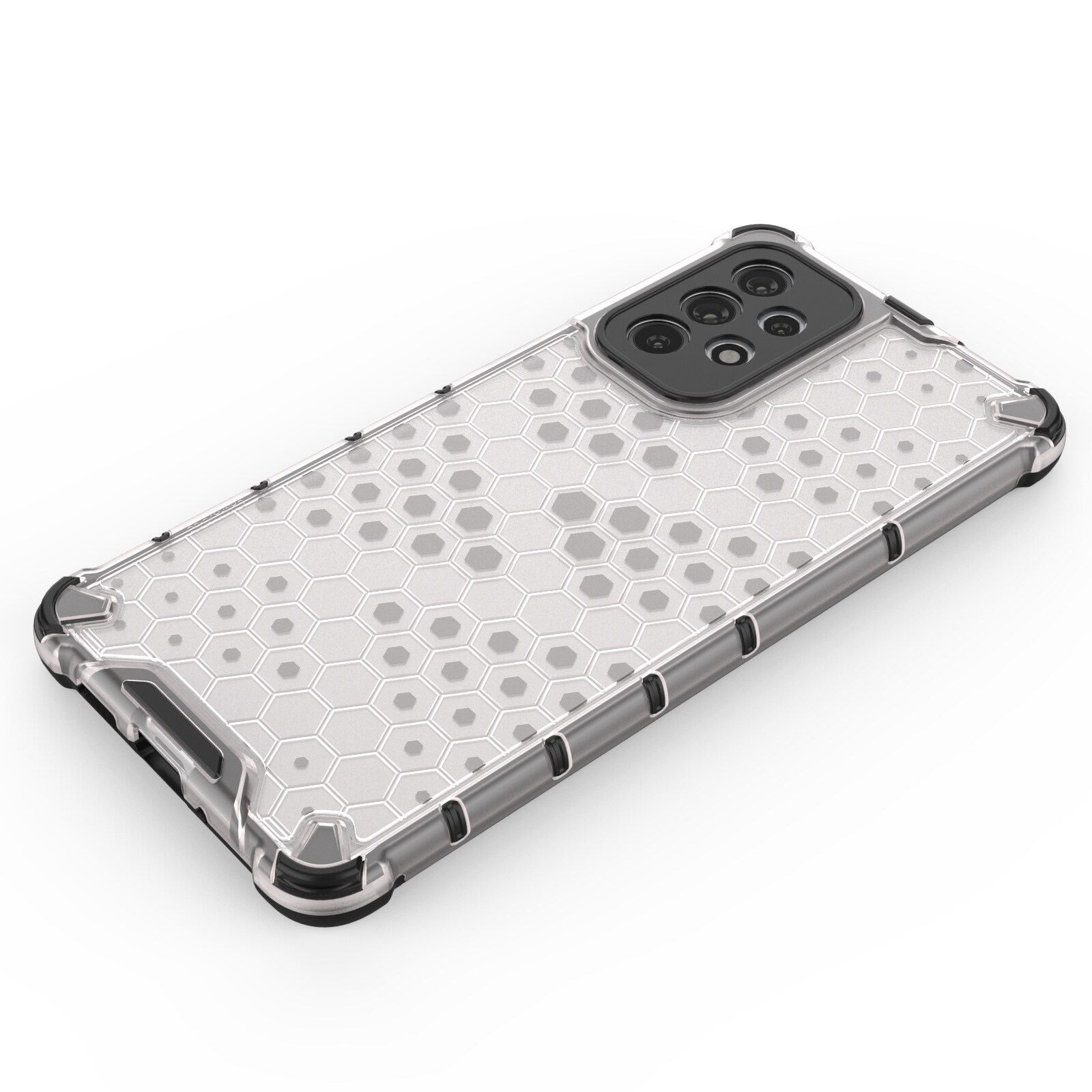 Honeycomb-etui pansrede deksel med en gelramme for Samsung Galaxy A73 blå