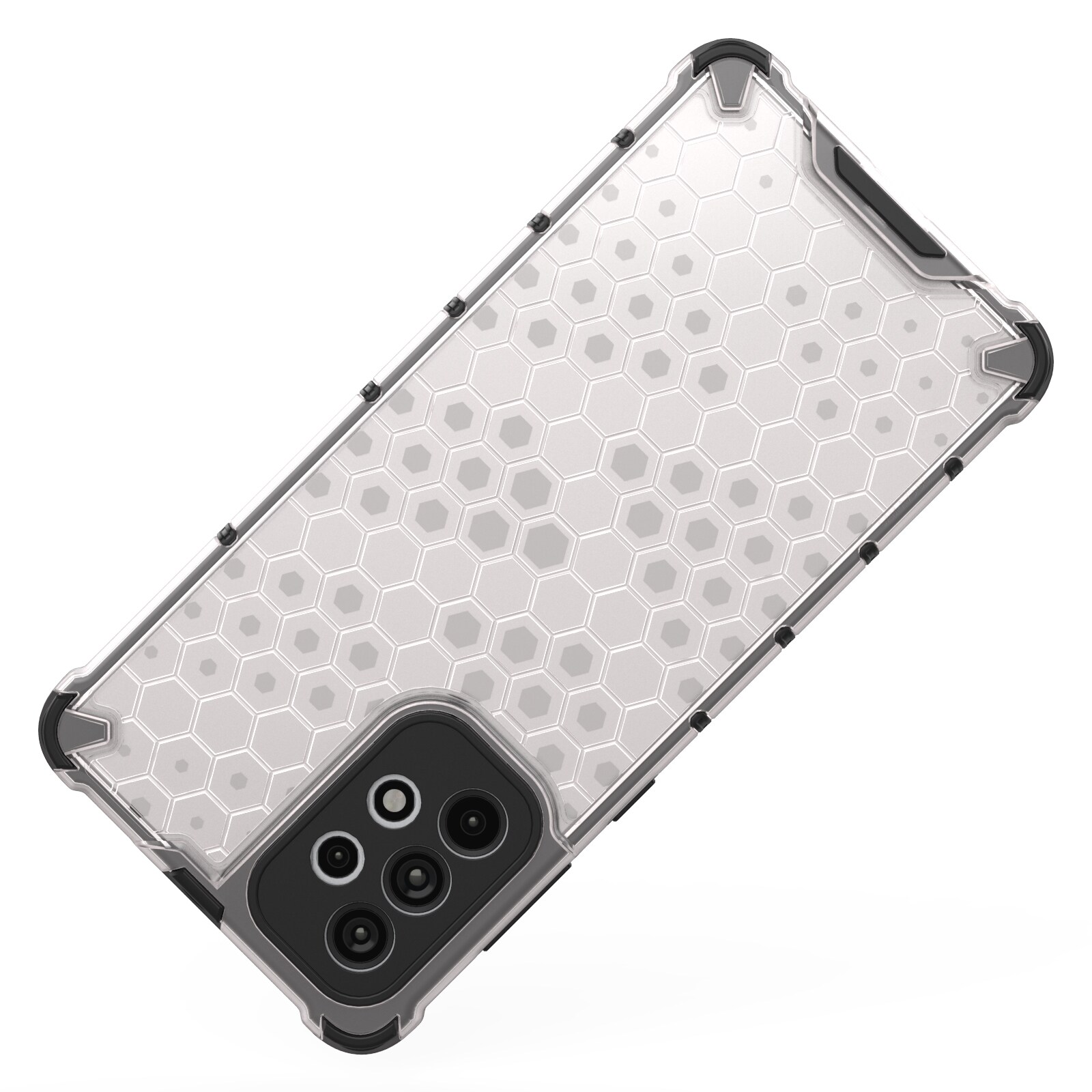 Honeycomb-etui pansrede deksel med en gelramme for Samsung Galaxy A73 blå