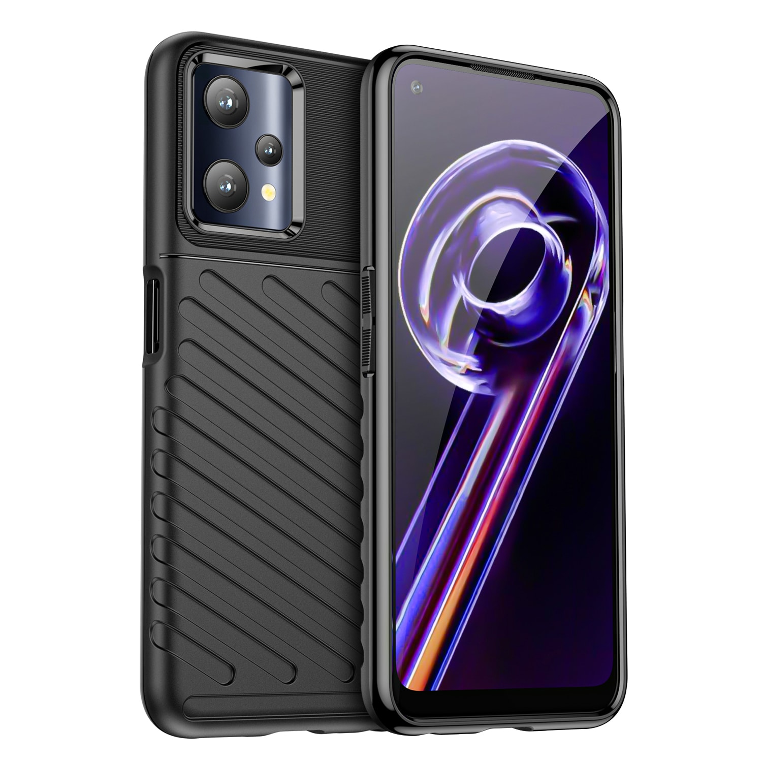 Thunder Case fleksibelt pansrede deksel Realme 9 Pro svart