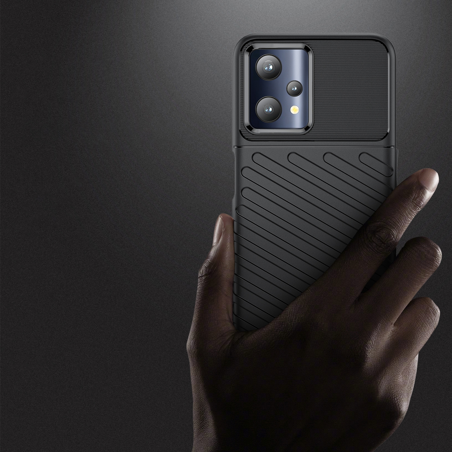 Thunder Case fleksibelt pansrede deksel Realme 9 Pro svart